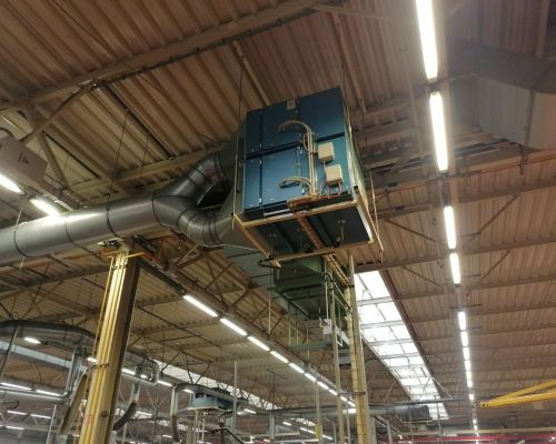 Montáž elektrostatického filtra, Turnov