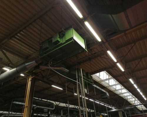 Elektrostatické filtre, Turnov - montáž